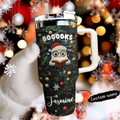 Shineful Glossy Tumbler Personalized Holiday Bookworm