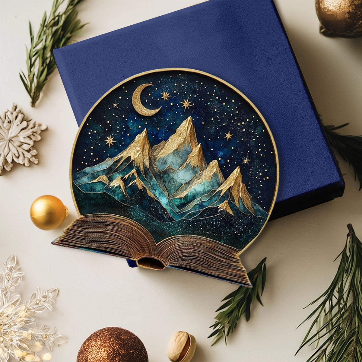 Shineful Acrylic Ornament Storybook Peaks at Midnight