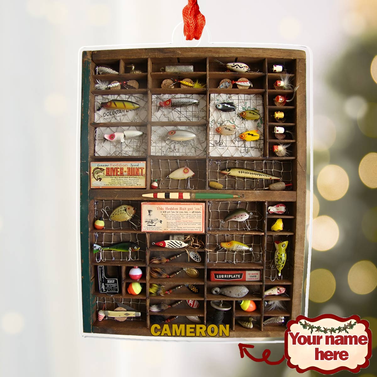 Shineful 2D Acrylic Ornament Personalized Fishing Lure Collection