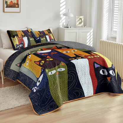 Shineful All Season Quilt 3-Piece Set Whiskered Wonders