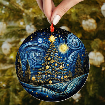 Glänzendes 2D Acrylornament Cosmic Christmas