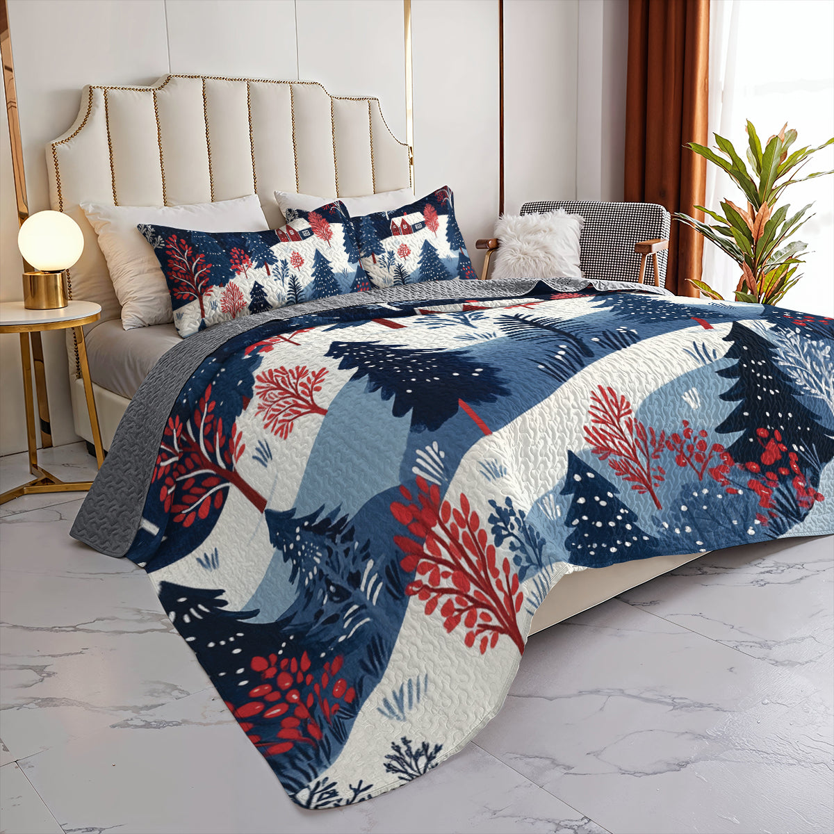 Shineful All Season Quilt 3-Piece Set - Scandinavian Winter Wonderland