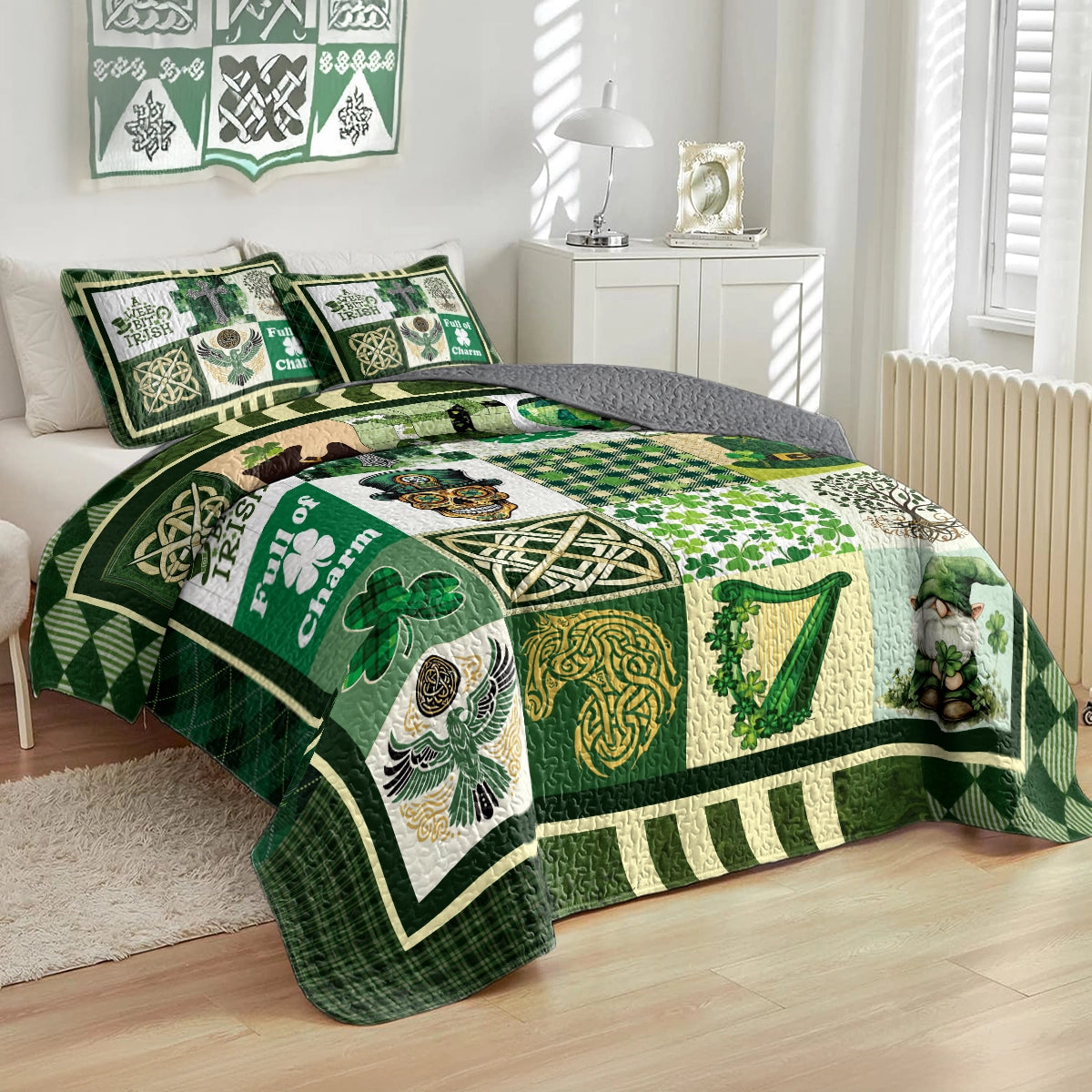 Shineful All Season Quilt 3-teiliges Set Keltisches symbolisches Erbe 