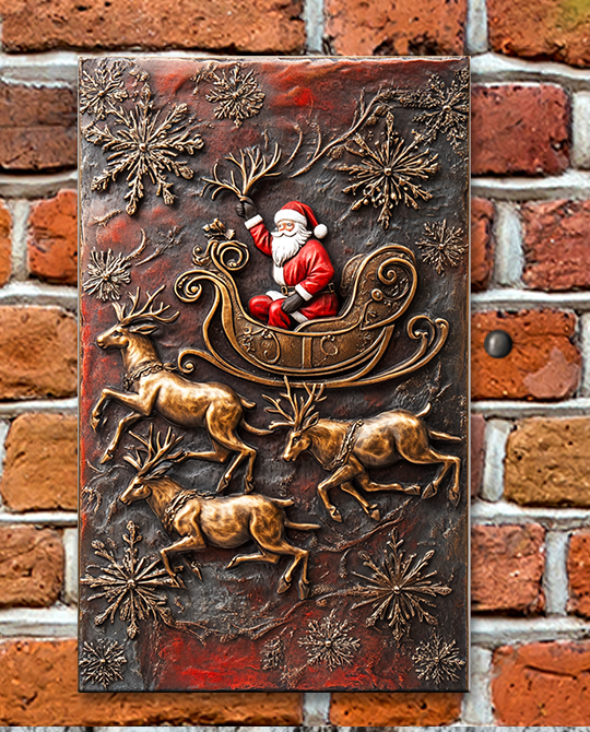 Shineful 2D Metal Sign Santa's Festive Delight