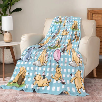 Shineful Fleece Blanket Winnie the Pooh Picnic