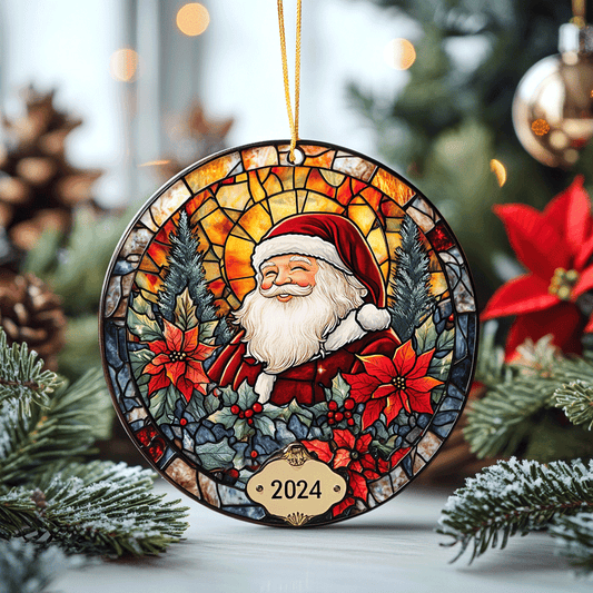 Glänzendes 2D-Acryl-Ornament für das Weihnachtsfenster 