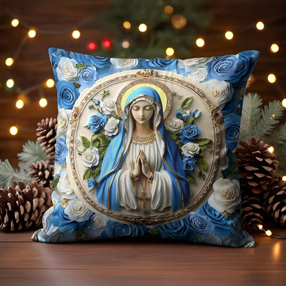 Shineful 2D Print Cushion Cover, Pillowcase, Pillows Covers - Peaceful Virgin Mary Roses