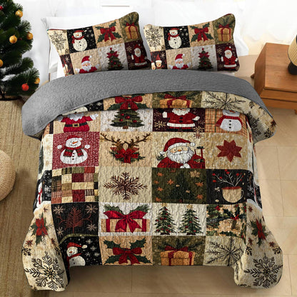 Shineful All Season Quilt 3-teiliges Set Cozy Christmas 