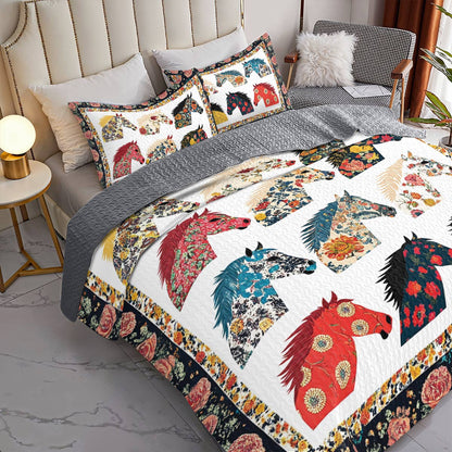 Shineful All Season Quilt 3-Piece Set Boho Stallion