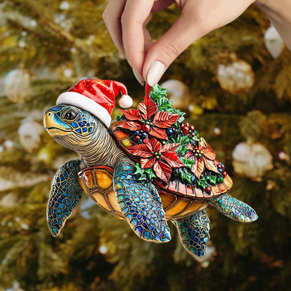 Shineful 2D Acrylic Ornament Festive Sea Turtle Spirit