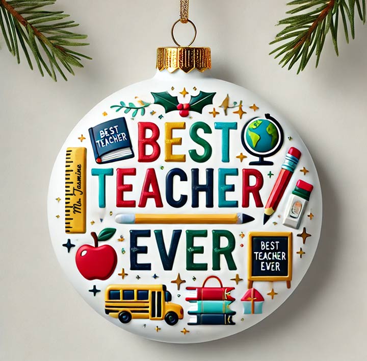 Shineful Acrylic Ornament Personalized Happy Christmas Teacher