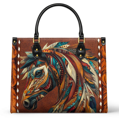 Shineful Leather Bag Tribal Horse Majesty