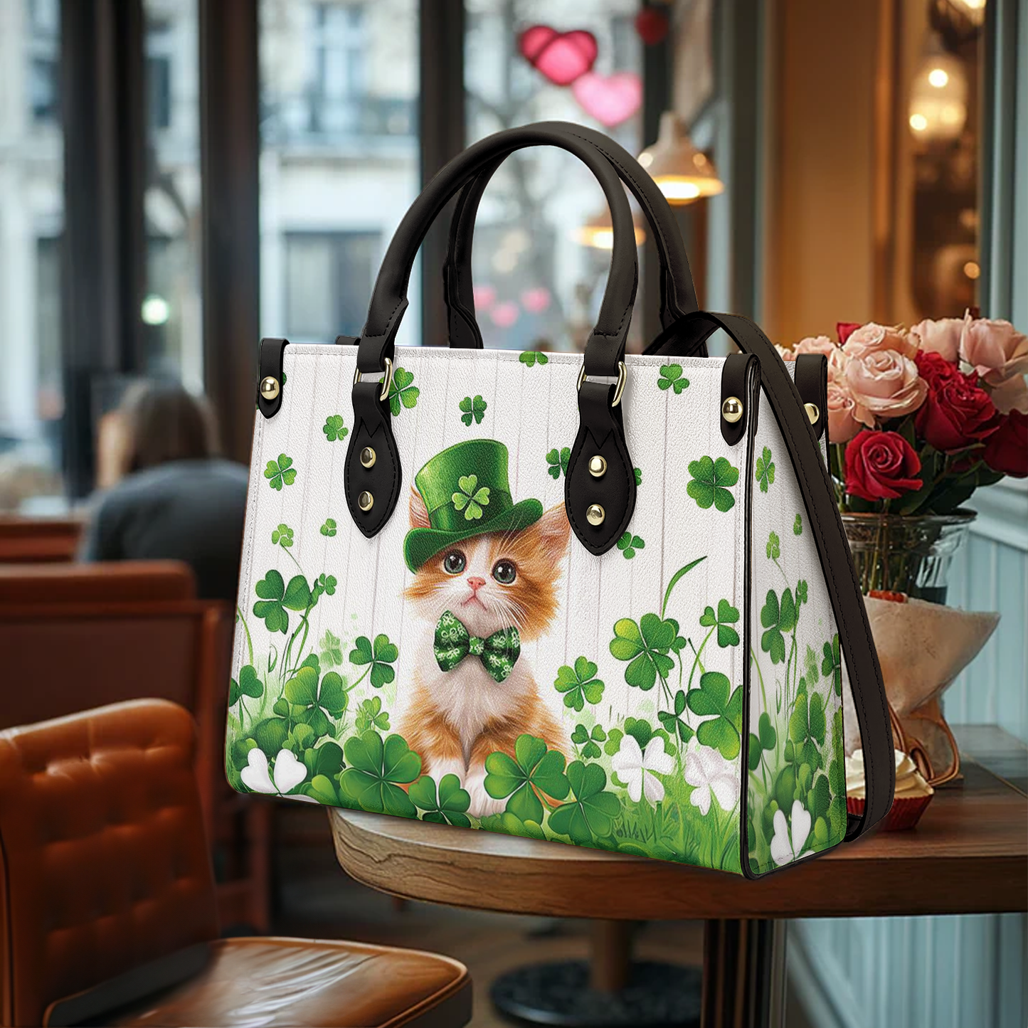 Shineful Leather Bag Clover Kitty