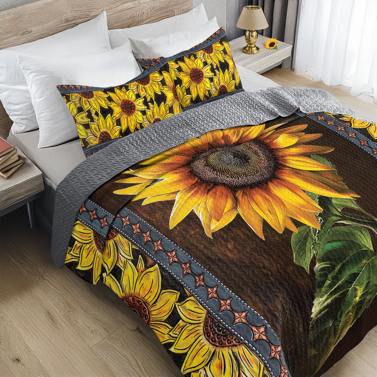 Shineful All Season Quilt 3-Piece Set - Sunflower Faith Hope