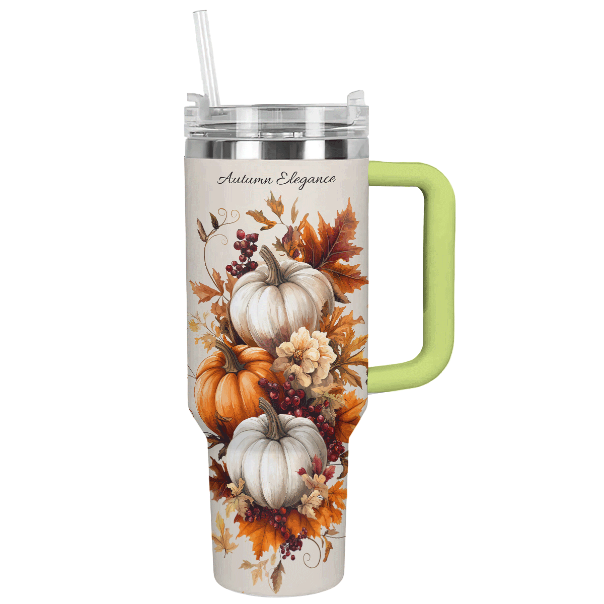 Shineful Tumbler Autumn Elegant Pumpkins And Florals