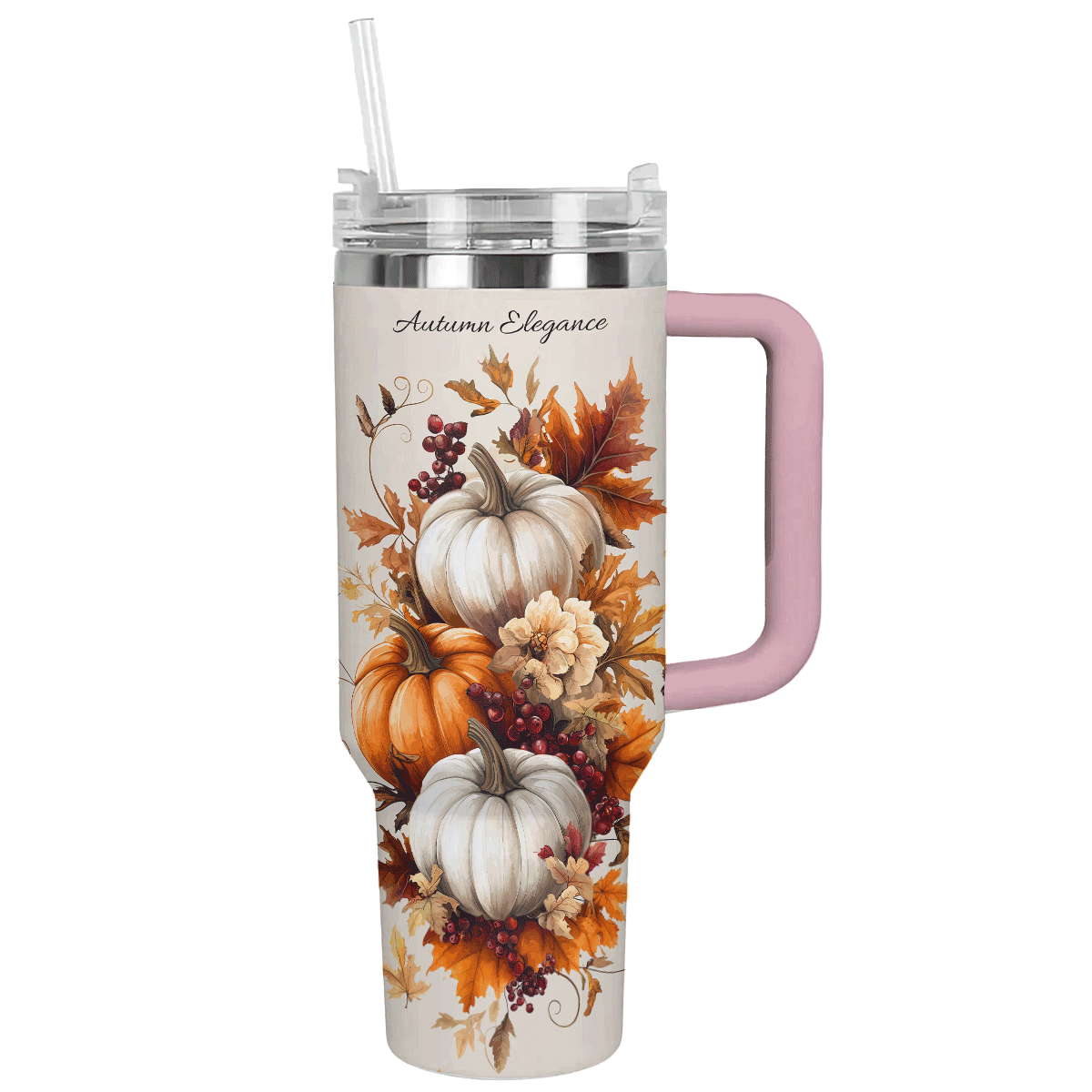 Shineful Tumbler Autumn Elegant Pumpkins And Florals