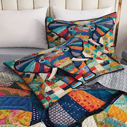 Shineful All Season Quilt 3-Piece Set Elephant Whisper