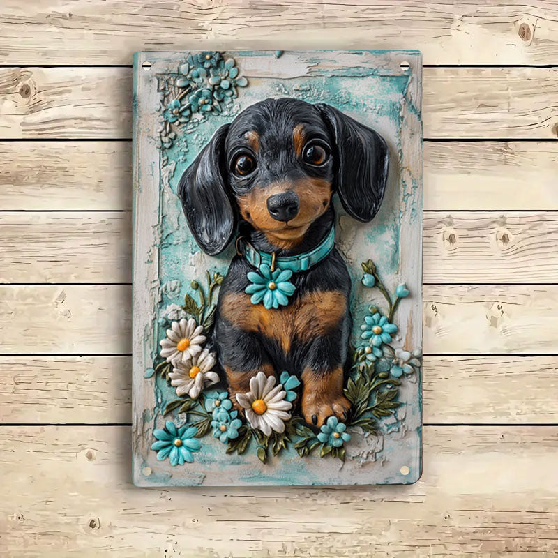 Shineful 2D Metal Sign Dachshund Dream