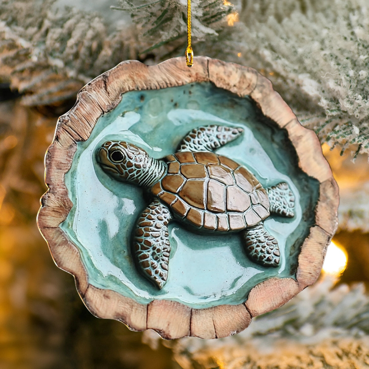 Shineful 2D Acrylic Ornament Ocean Haven Sea Turtle