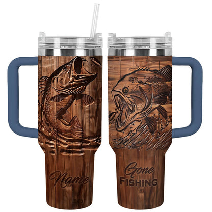 Shineful Tumbler Personalized Gone Fishing