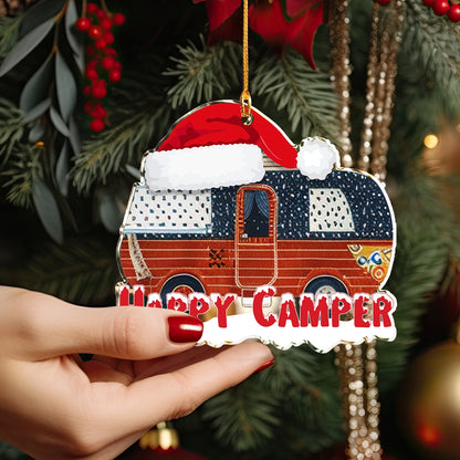 Shineful 2D Acrylic Ornament Christmas Happy Camper