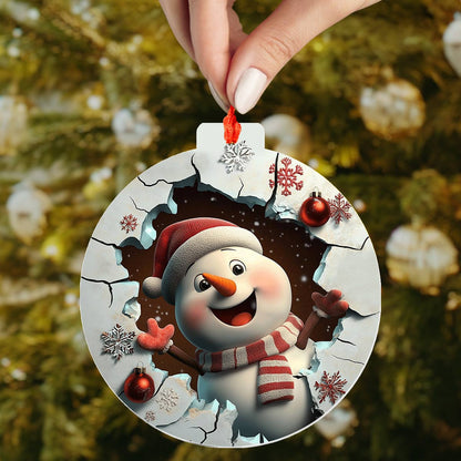 Shineful 2D Acrylic Ornament Happy Snowman