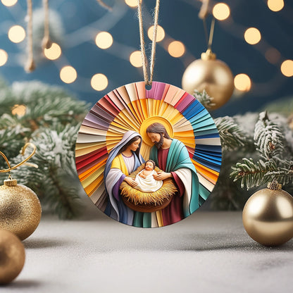 Shineful 2D Acrylic Ornament Radiant Nativity Blessing