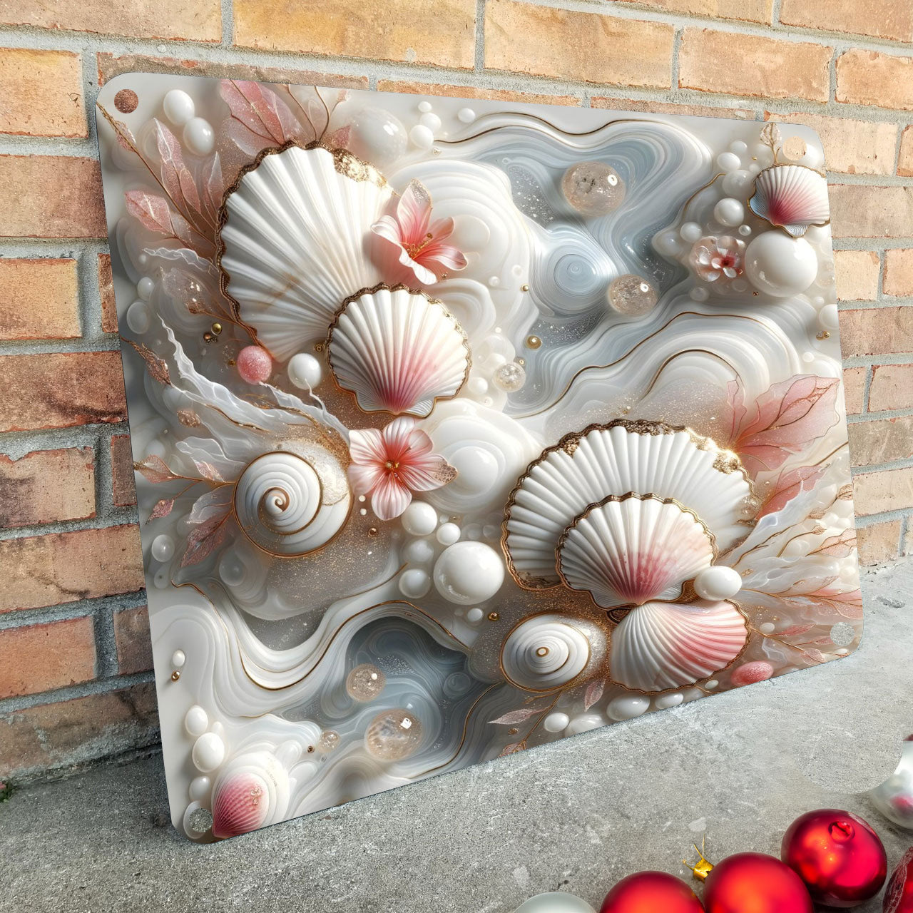 Shineful 2D Metal Sign Seashell Serenity