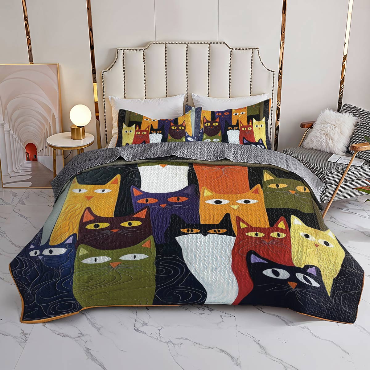 Shineful All Season Quilt 3-Piece Set Whiskered Wonders