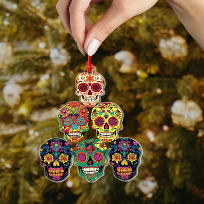 Shineful 2D Acrylic Ornament Colorful Skull