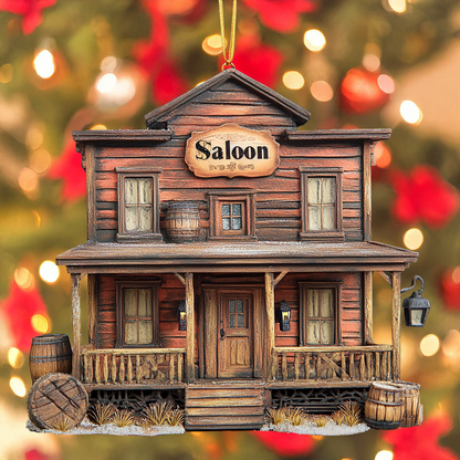 Shineful 2D Acrylic Ornament Western Saloon