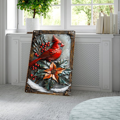 Shineful 2D Metal Sign Cardinal Winter