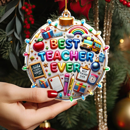 Shineful Acrylic Ornament Personalized Happy Christmas Teacher