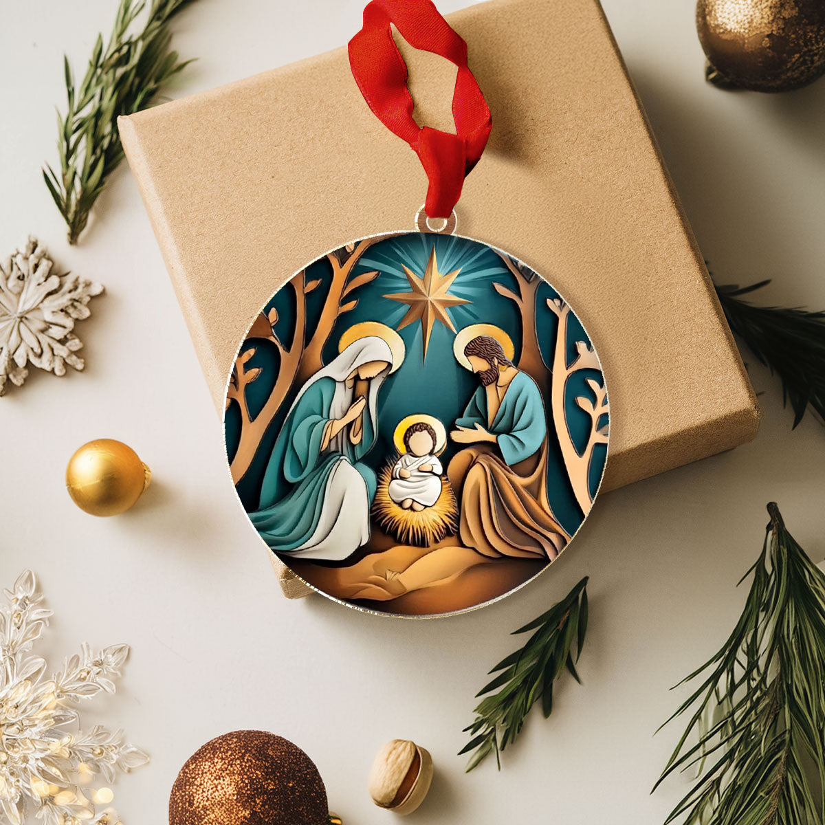 Shineful 2D Acrylic Ornament - Bethlehem’s Blessed Scene