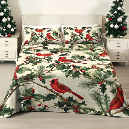 Shineful 4-Piece Bed Sheet Set - Cardinal Bliss