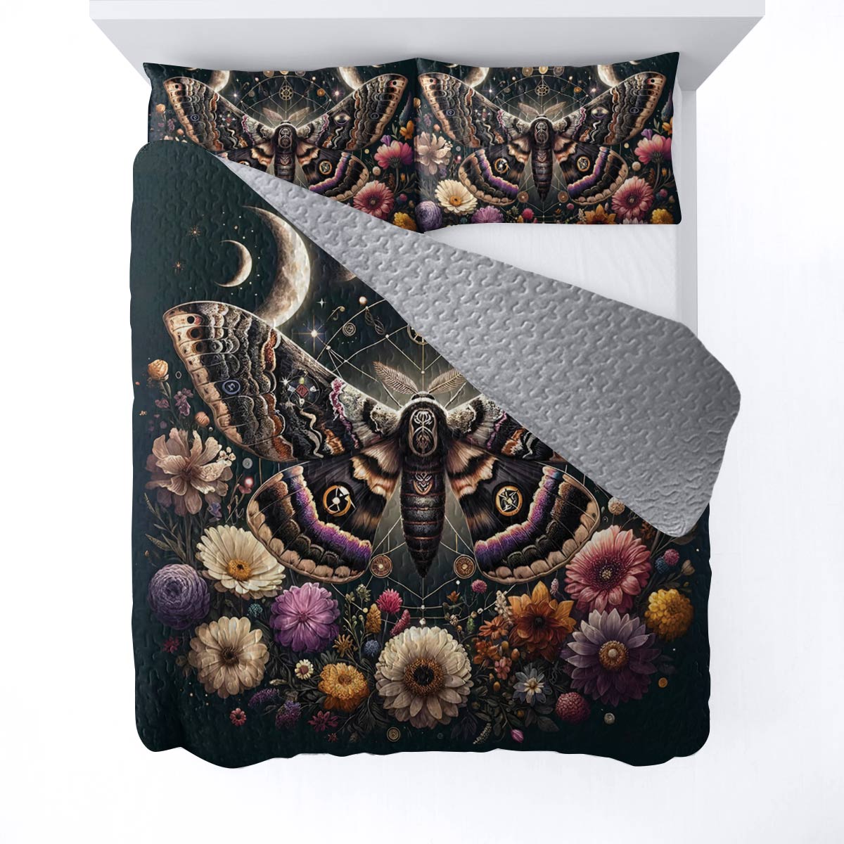 Shineful All Season Quilt 3-teiliges Set Celestial Moth