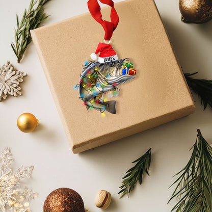 Shineful Personalized 2D Acrylic Ornament Bass Fish Christmas