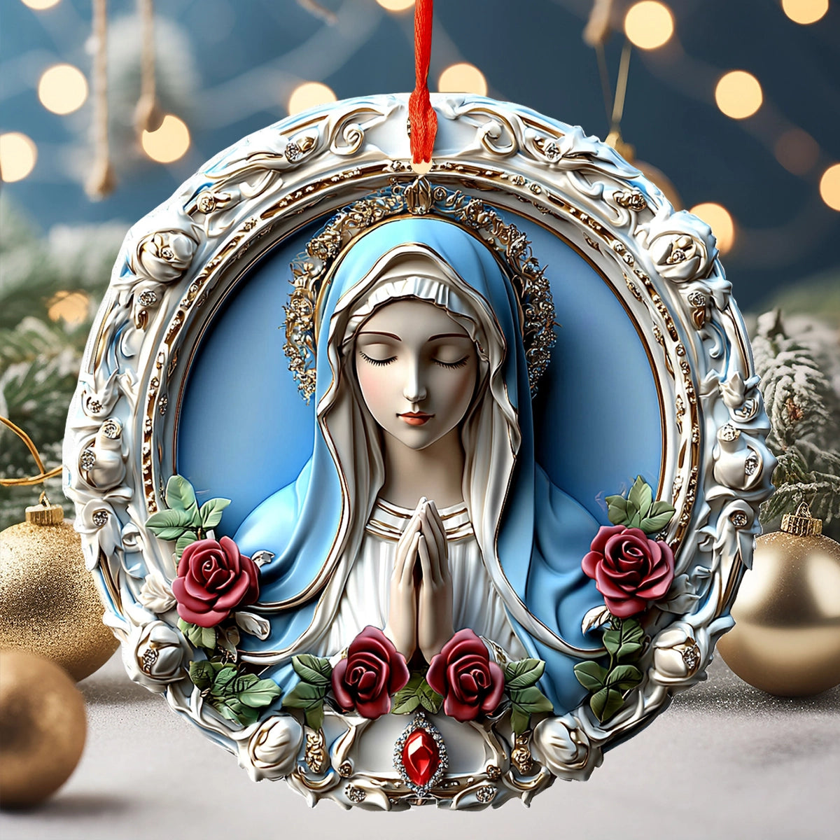 Shineful 2D Acrylic Ornament Sacred Heart Virgin Mary