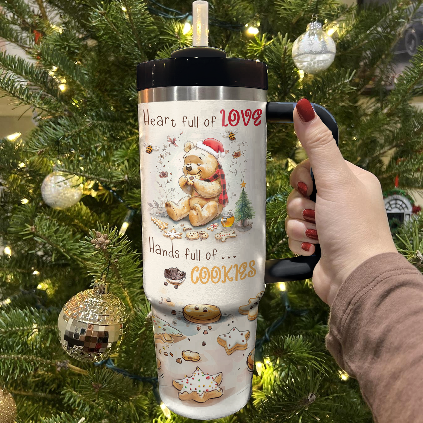 Shineful Tumbler Winnie Christmas Cookie Lover