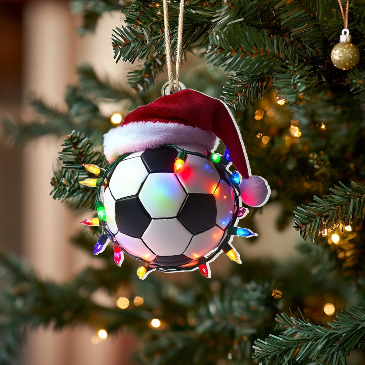 Shineful Acrylic Ornament Festive Soccer Spirit