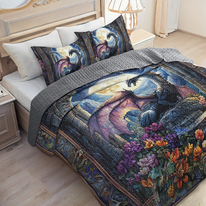 Shineful All Season Quilt 3-Piece Set Moonlit Guardian