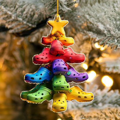 Shineful 2D Acrylic Ornament Colorful Croc Tree