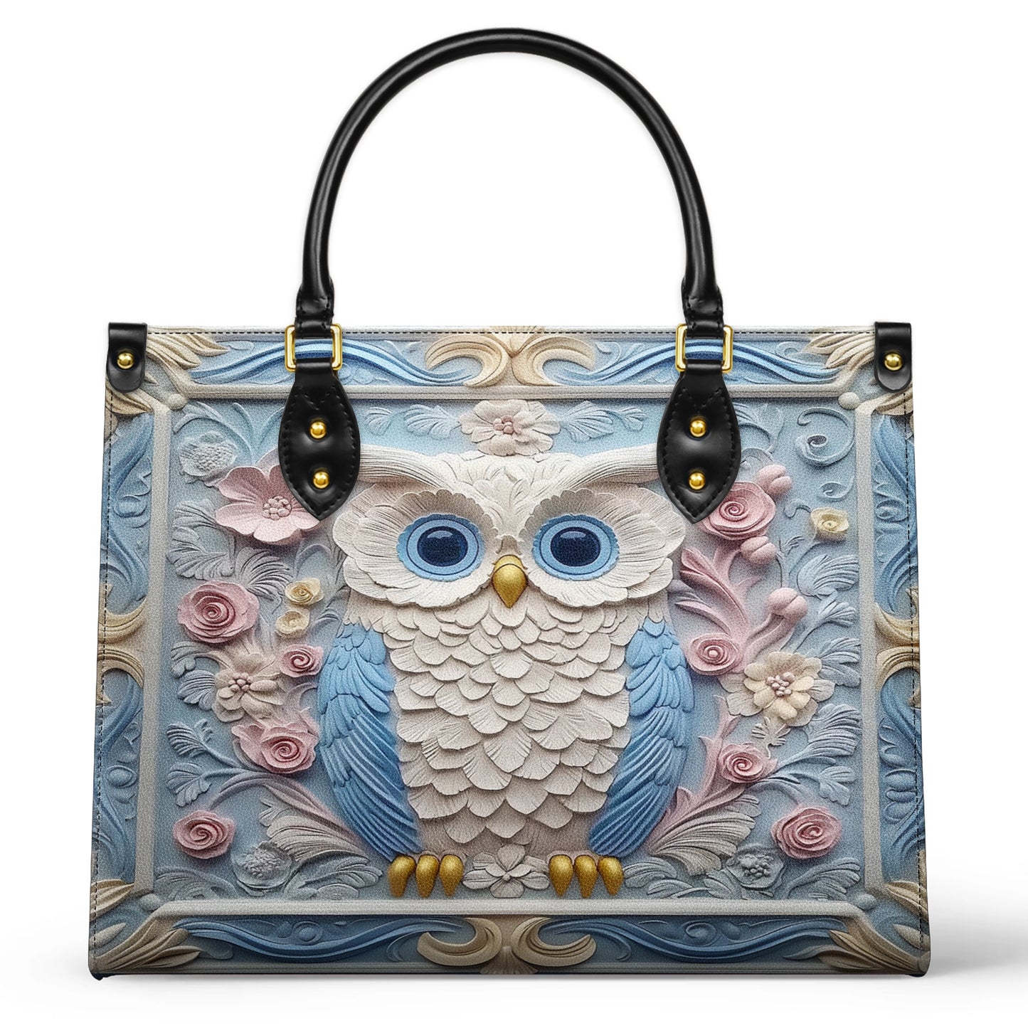 Shineful Leather Bag Whimsical Feathered