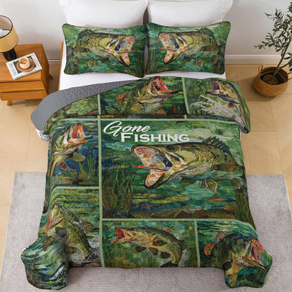 Shineful All Season Quilt 3-Piece Set Gone Fishing