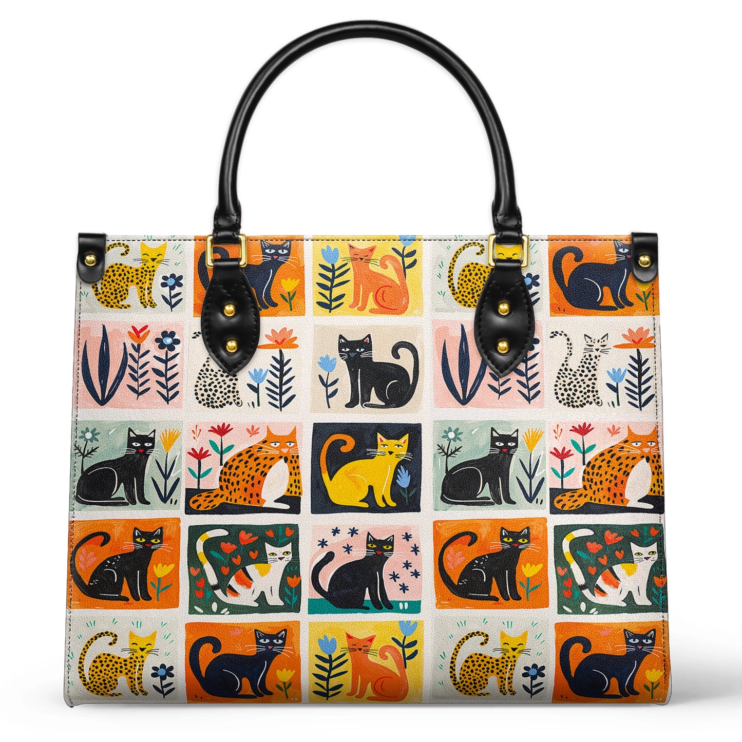 Shineful Leather Bag Cat Fantasy Garden