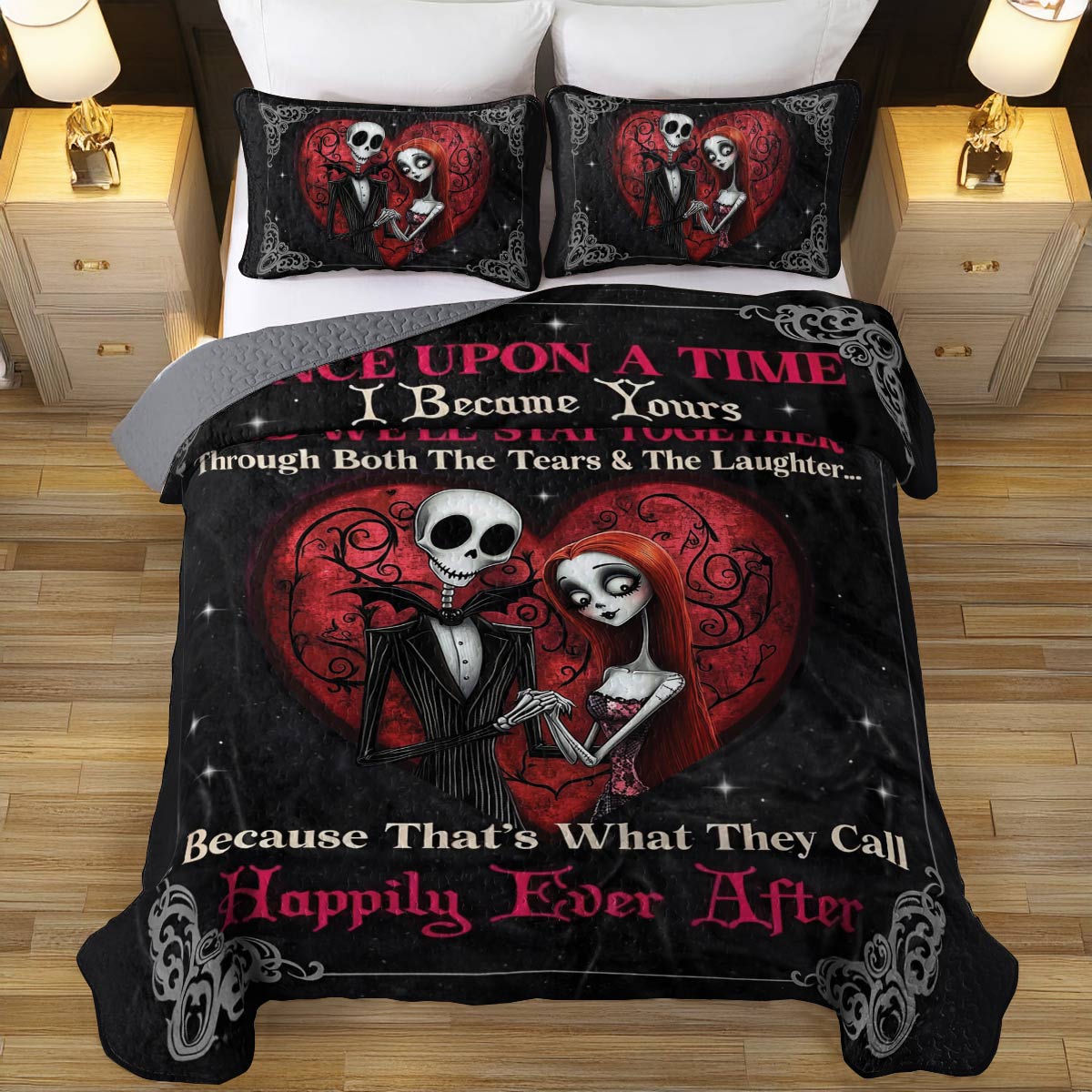 Shineful All Season Quilt 3-Piece Set Spooky Sweethearts