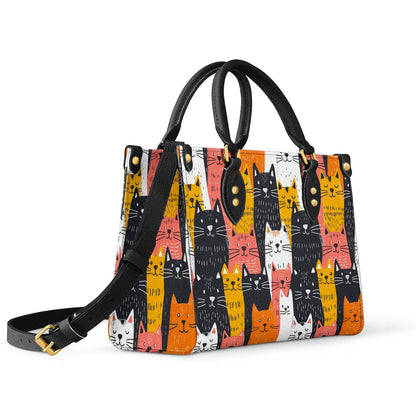 Shineful Leather Bag Funny Cats