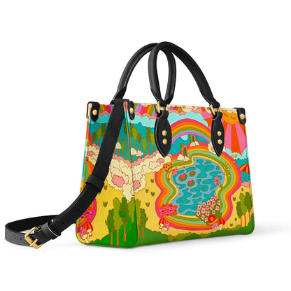 Shineful Leather Bag Rainbow Grove