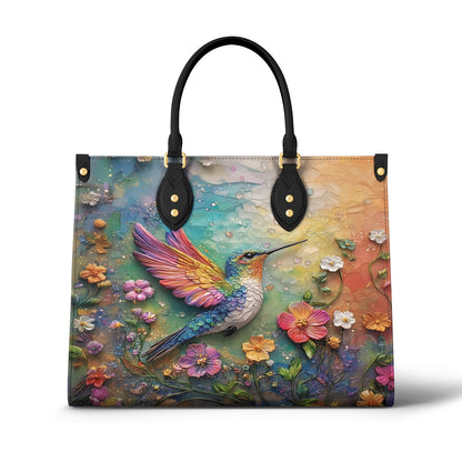 Sac en cuir brillant Hummingbird Haven