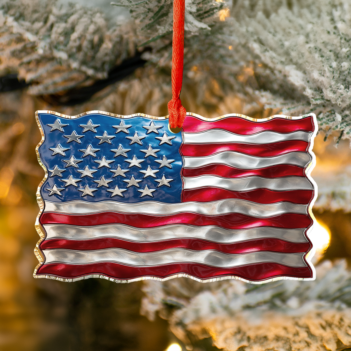 Shineful 2D Acrylic Ornament - Pack Discount American Flag